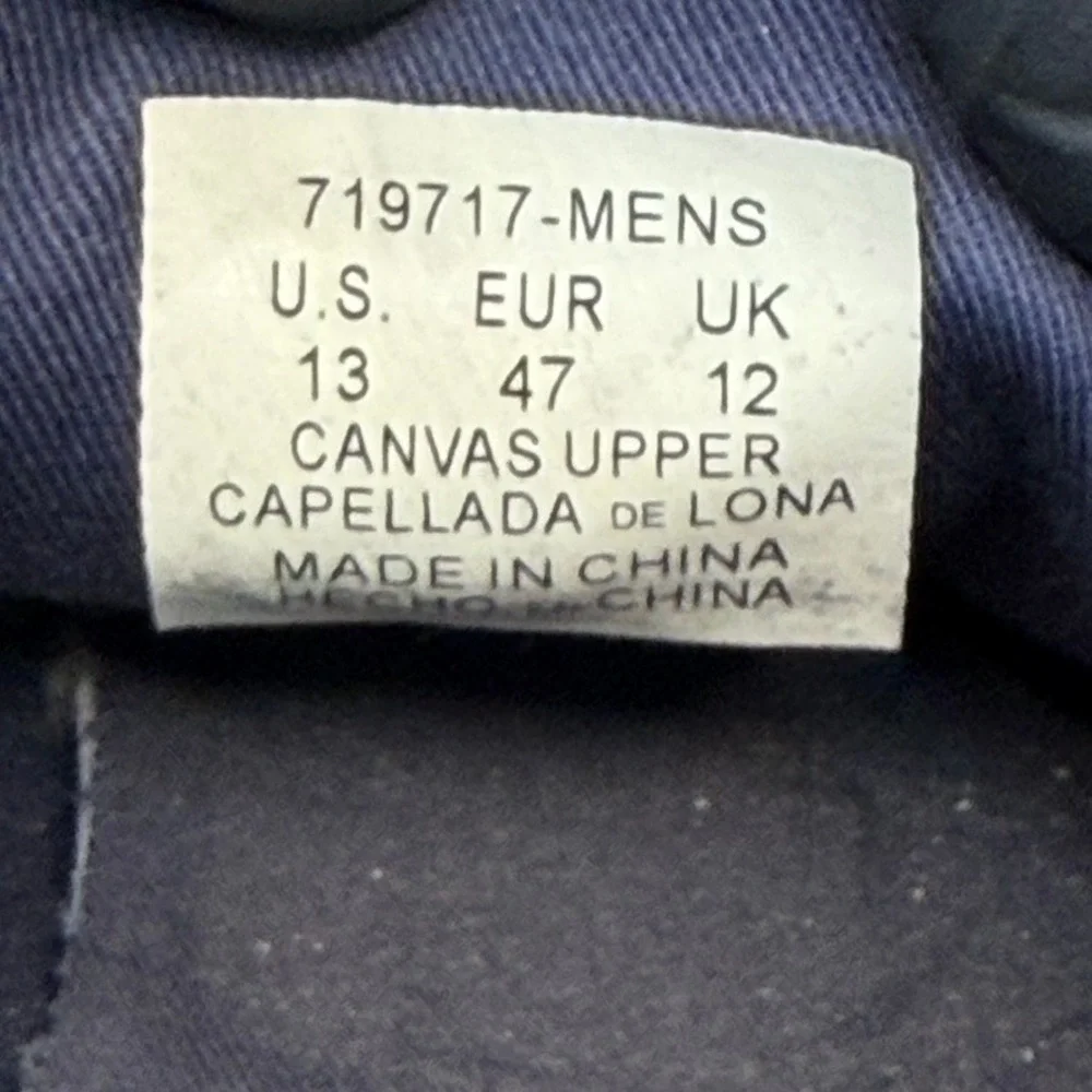 Levi's Canvas Sneaker Mens 13 Navy Blue Low Top Lace Up 719717-MENS Casual Shoes